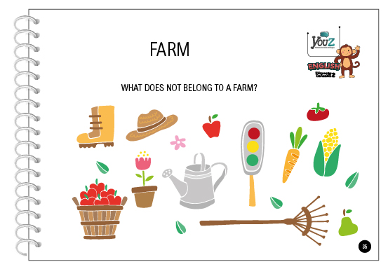 Atividade do Livro de Inglês para crianças de 4 anos. Tema: Old Mac Donald had a farm.