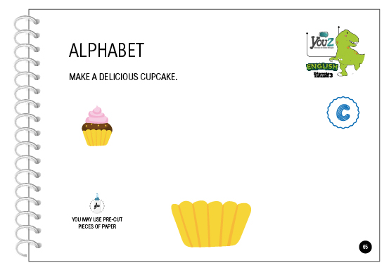 Atividade do livro de inglês para crianças de 5 anos da Educação Infantil. Tema: Alphabet.