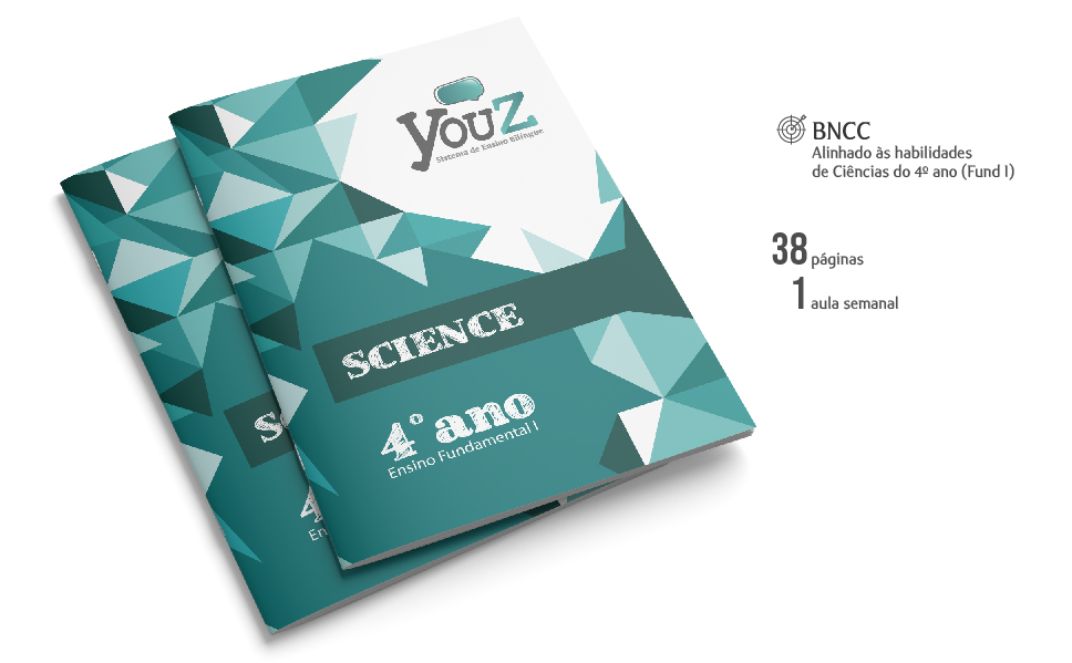 Livro de Science para alunos do 4º ano (Fund I). Educação Bilíngue