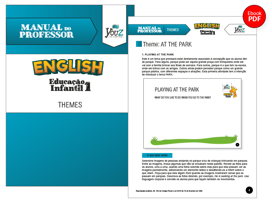 Manual do Professor do Livro de Inglês para crianças de 3 anos