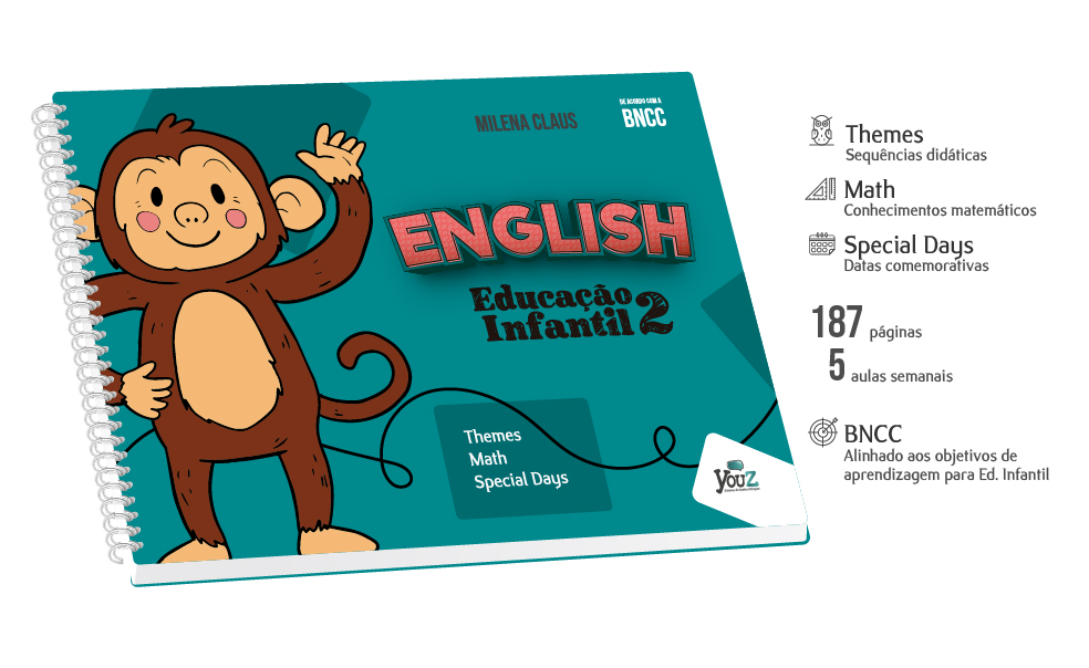 Livro de Inglês para crianças de 4 anos. Educação Infantil Bilíngue.