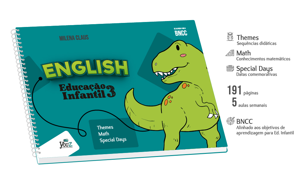 Livro de Inglês para crianças de 5 anos. Educação Infantil Bilíngue.