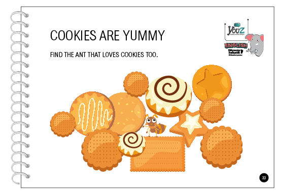 Atividade do livro de inglês para crianças de 2 anos. Educação Infantil Bilíngue.